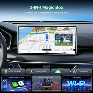CARPLIX™ — Wireless CarPlay & Android Auto Adapter with Netflix, Youtube...