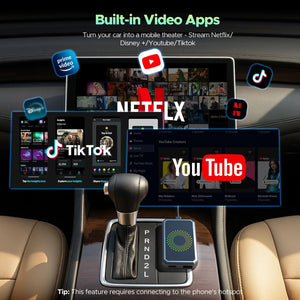 CARPLIX™ — Wireless CarPlay & Android Auto Adapter with Netflix, Youtube...