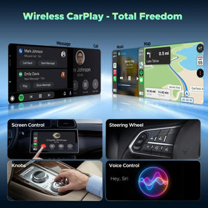 CARPLIX™ — Wireless CarPlay & Android Auto Adapter with Netflix, Youtube...